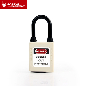 38MM white plastic body safety lockout Electrically insulated dust-proof Safety padlock with keyed alike