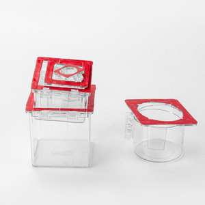 No disassembly Transparent e-stop Plastic push button lockout protection cover Permanent protective cover With fixed glue