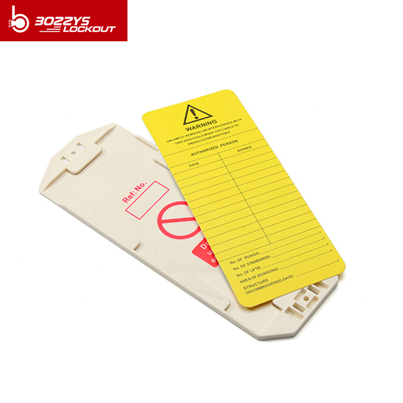 OEM Manufacturer Yellow Scafftag Tag Holder With PVC Safety Signs 
