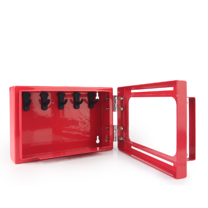 Industry Transparent Electrical Carbon Steel Safety Total Lockout Box With 5 hooks