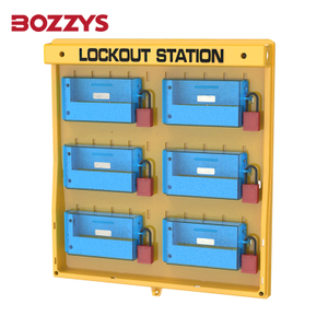 Combination Wall-mounted Industrial Advanced Safety Lockout Tagout Padlock Station with transparent dust cover